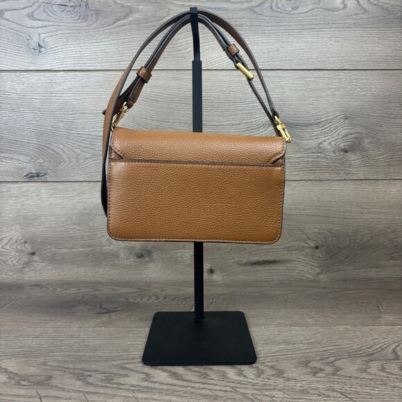 Tory Burch Britten Mini Satchel Tiramisu 140972 Leather Handbag - Picture 2 of 14